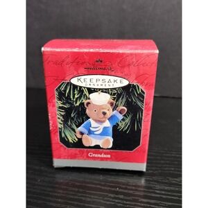 Hallmark Keepsake Ornament Grandson Teddy Bear Sailor Nautical 1998